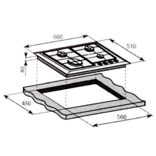 Панель газовая LEX GVS 642 IX
