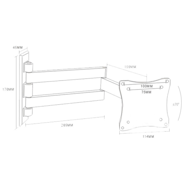 Кронштейн для телевизора ARM MEDIA LCD 7101 BLACK