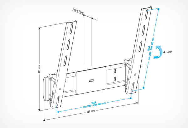 Кронштейн для телевизора Holder LCD-T4612-B