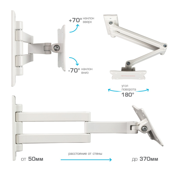 Кронштейн для телевизора ARM MEDIA LCD 7101 WHITE