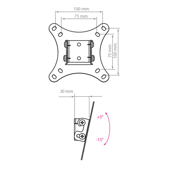 Кронштейн для телевизор ARM MEDIA LCD 02 BLACK