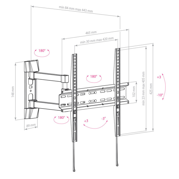 Кронштейн для телевизора ARM MEDIA LCD 414 BLACK