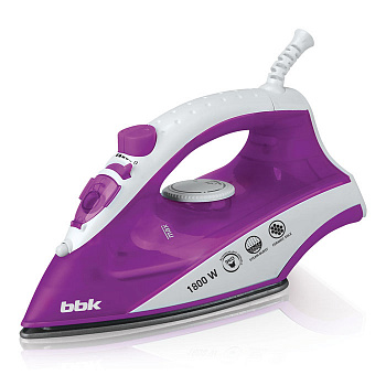 Утюг BBK ISE-1802 фиолетовый/белый