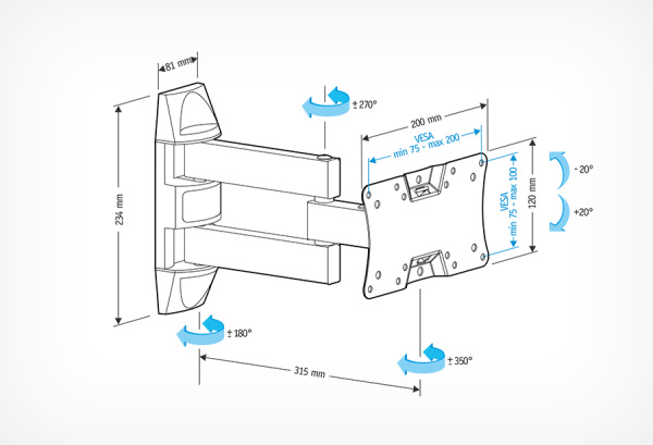 Кронштейн для телевизора Holder LCDS-5065 B