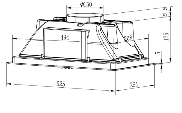 Вытяжка Evelux Margit 60 X