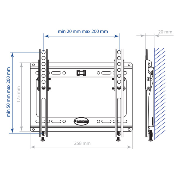 Кронштейн для телевизора KROMAX IDEAL-6 WHITE