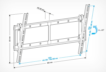 Кронштейн для телевизора Holder LCD-T6606-B